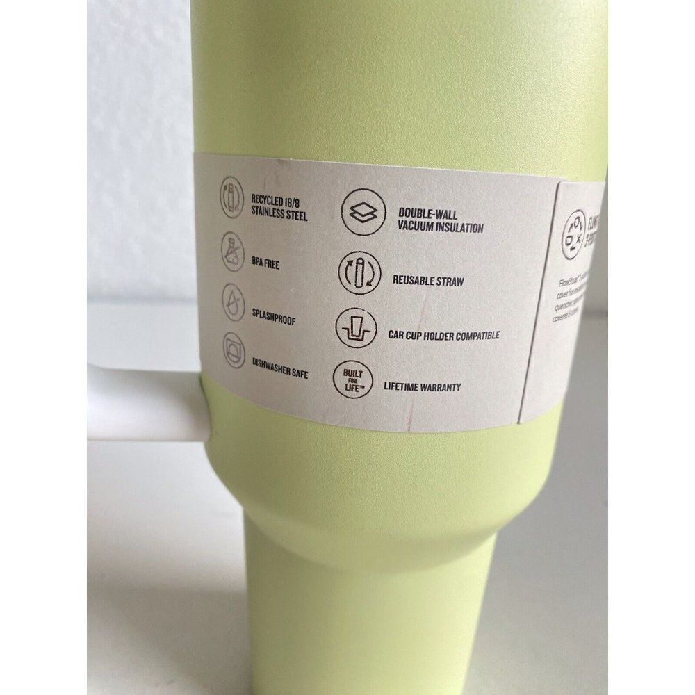 Stanley Adventure Quencher H2.0 Travel Tumbler Straw 40oz Citron LIMITED EDITION - Picture 5 of 11